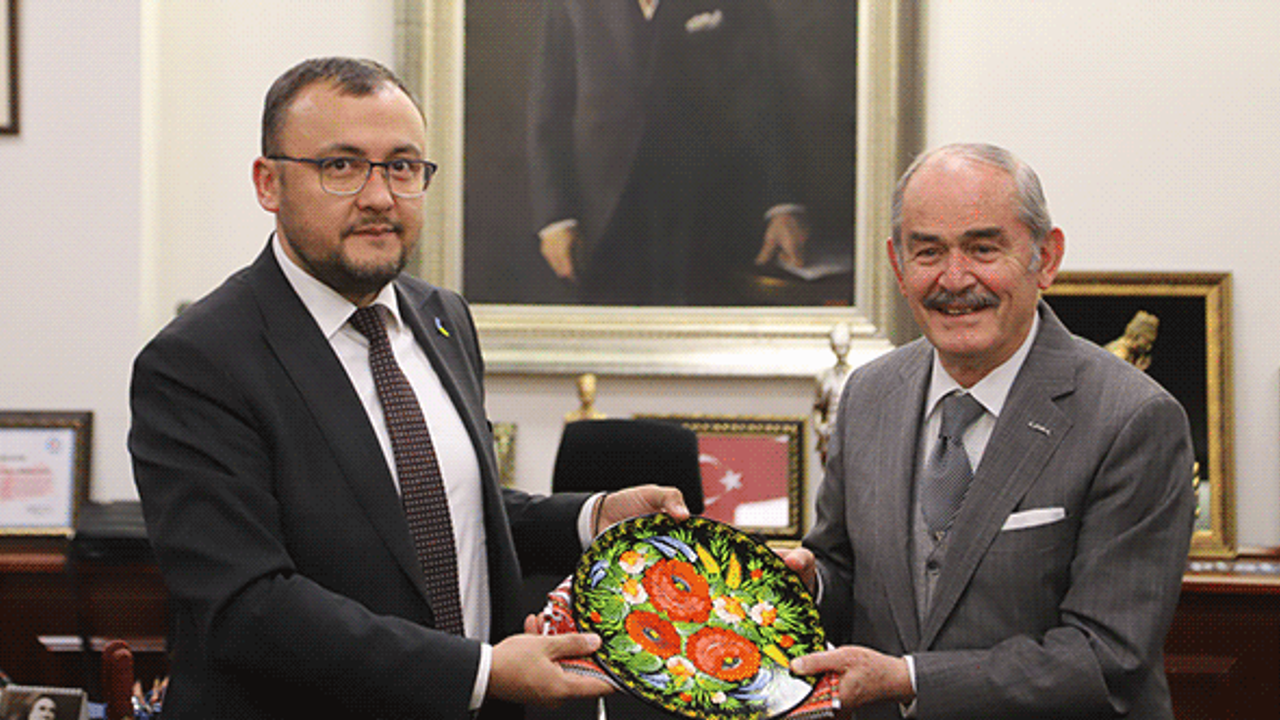 Ukrayna Büyükelçisi'nden Başkan Büyükerşen'e ziyaret