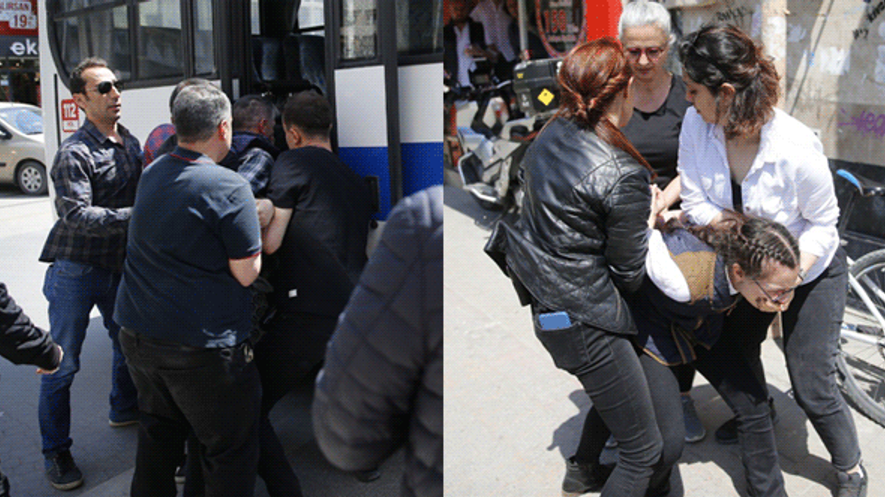 Eskişehir'in merkezinde arbede anları: Gözaltılar var