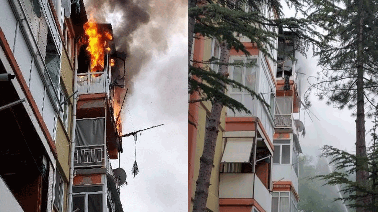 Eskişehir'de apartmanda yangın paniği