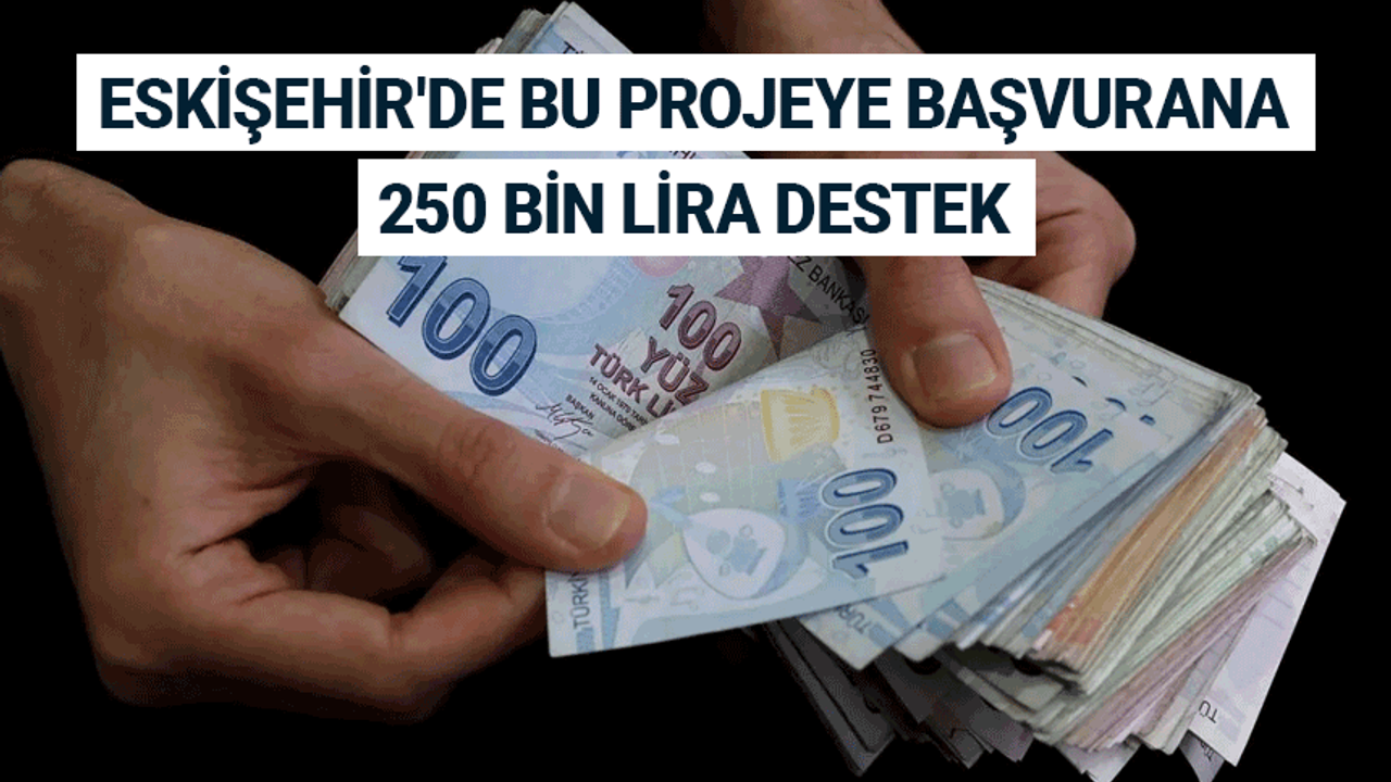 Eskişehir'de bu projeye başvurana 250 bin lira destek