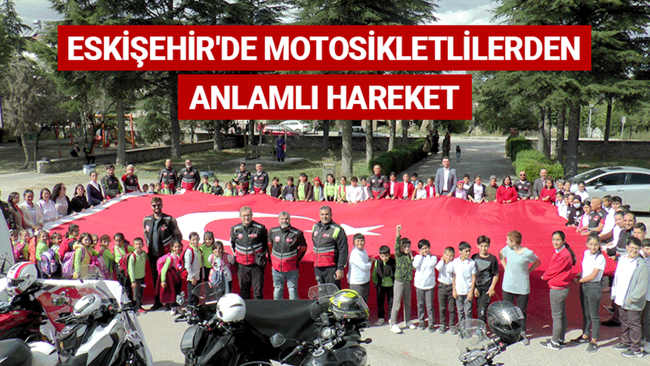 Eskişehir'de motosikletlilerden anlamlı hareket