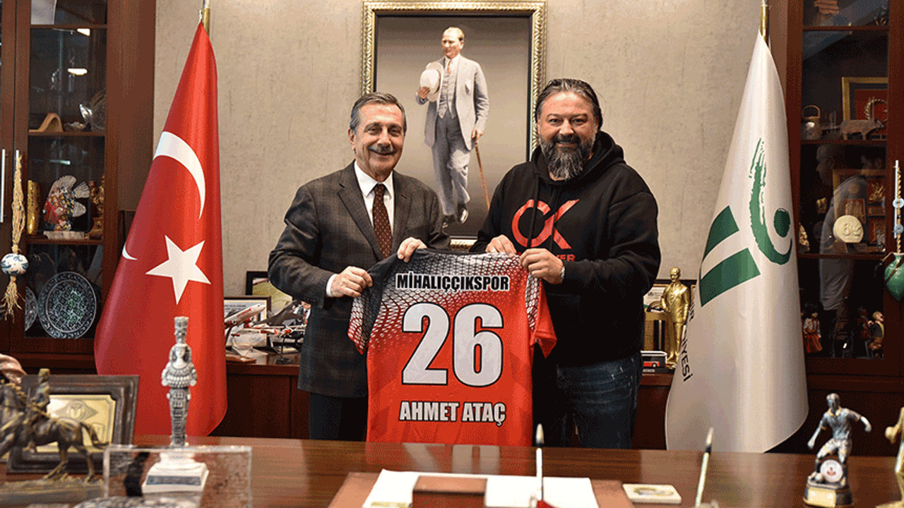 Mihalıççıkspor'dan Başkan Ahmet Ataç'a ziyaret