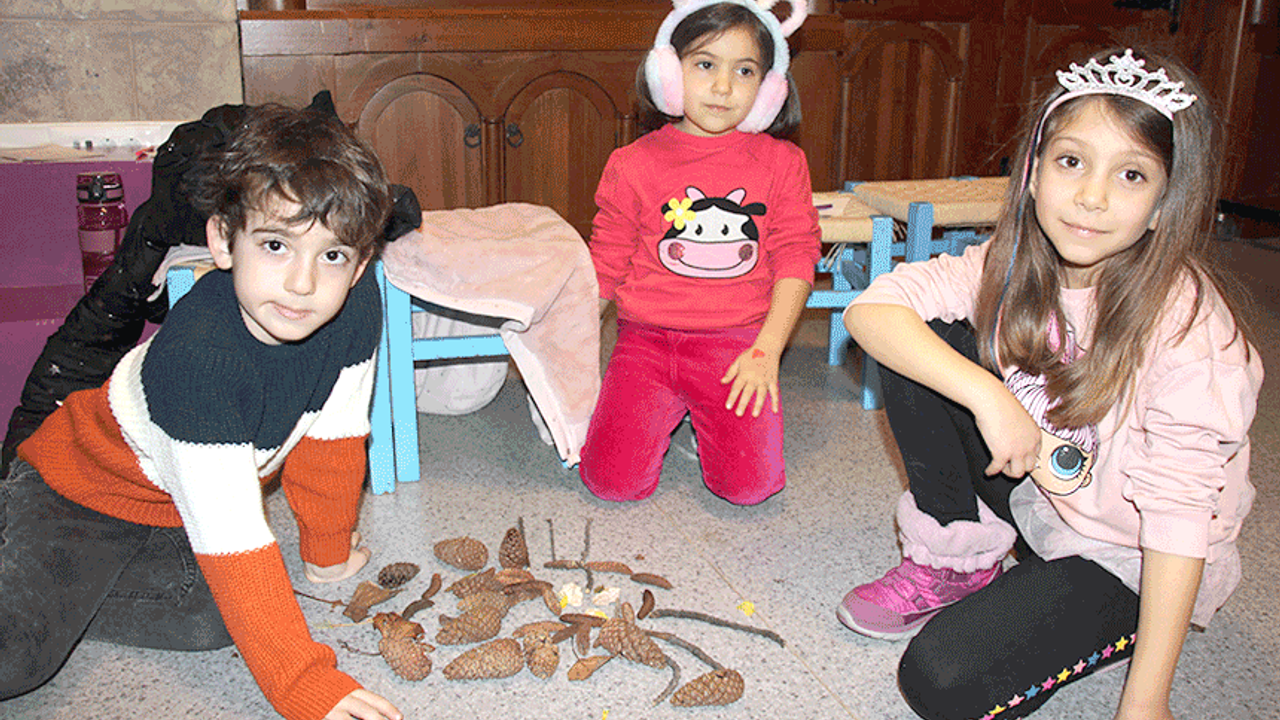 Eskişehir'de çocuklar doğanın doğal döngüsünü atölyede öğrendiler