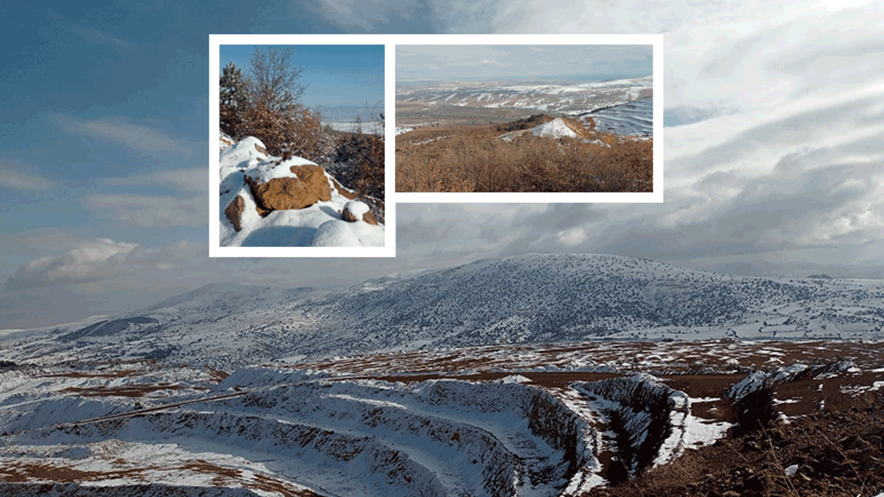 Eskişehir kırsalından seyrine doyumsuz kar manzarası