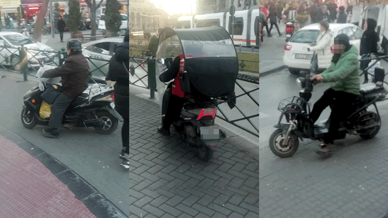 Eskişehir'de motosiklet terörü! Hem kaldırımları kullanıyor, hem tepki gösteriyorlar