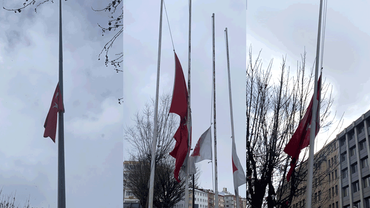 Eskişehir’de bayraklar yarıya indi