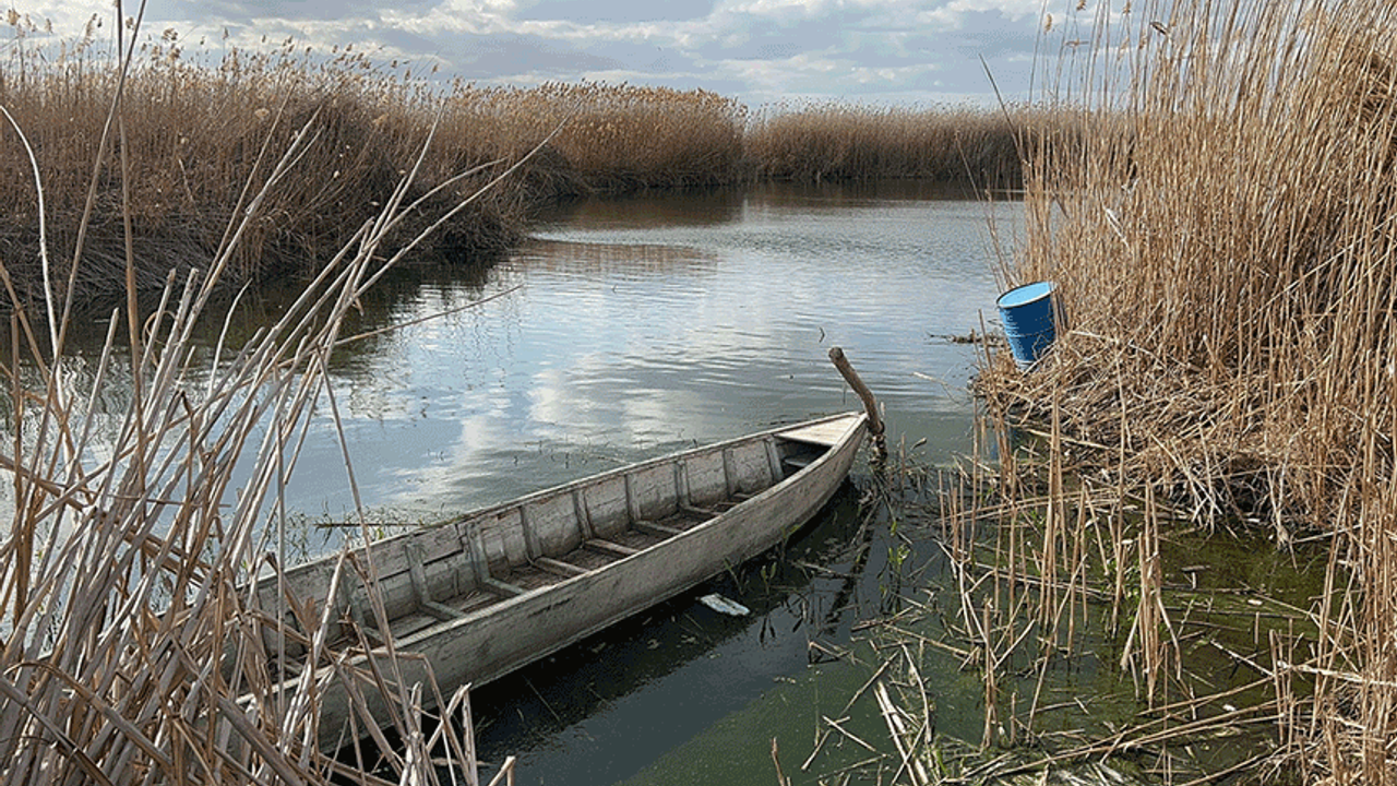 Eber Gölü'nde kuraklık tehlikesi
