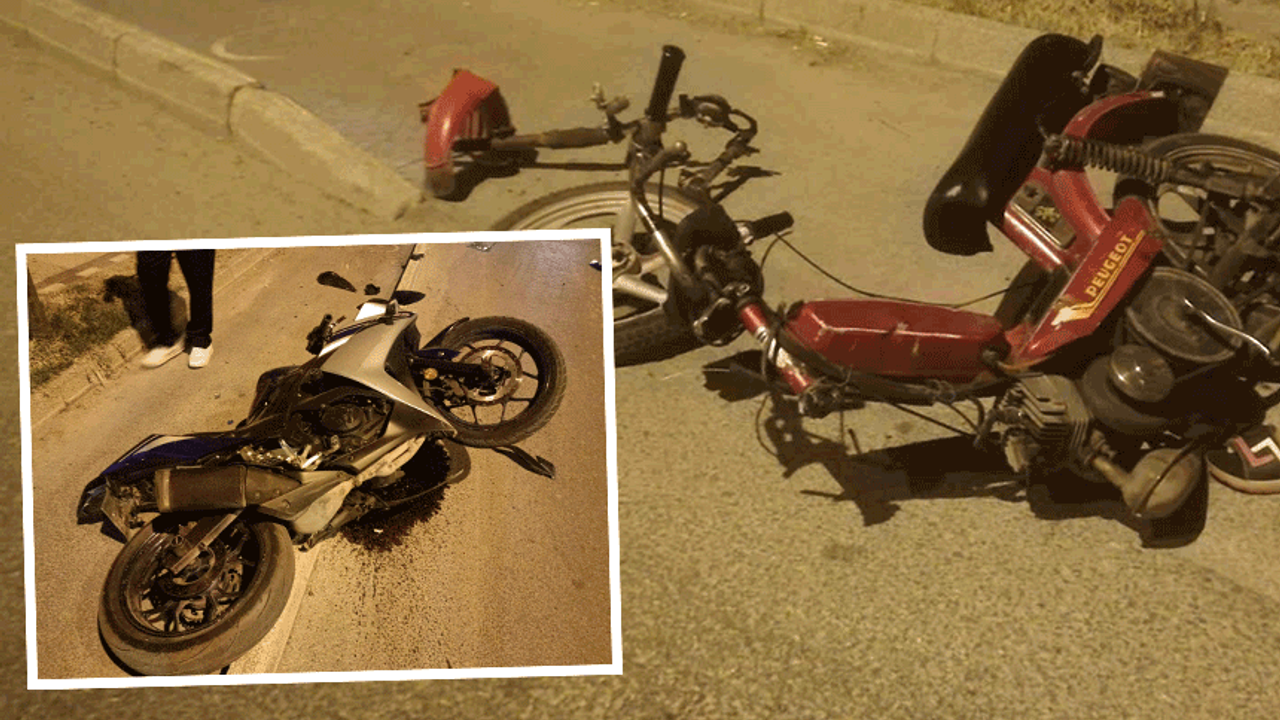 Afyon'da iki motosiklet birbirine girdi