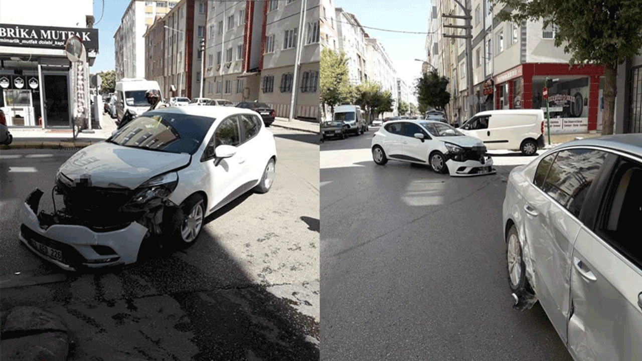 Eskişehir’de cadde ortasında park halindeki otomobille çarpıştı
