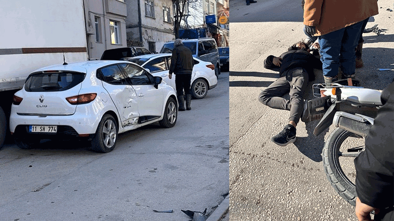 Bilecik'te motosiklet ile araba çarpıştı: 1 yaralı