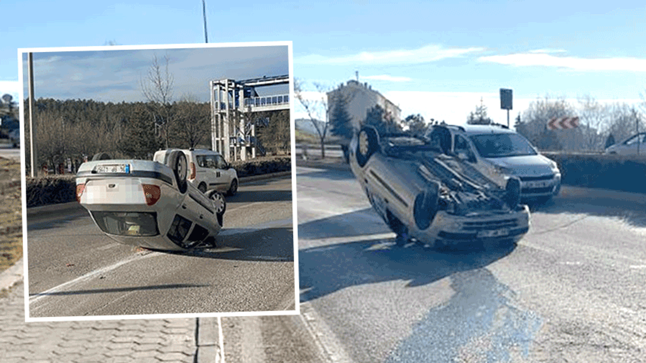Eskişehir'de trafiği durduran kaza: Yolun ortasında savruldu