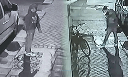 Eskişehir'de bisiklet hırsızlığı kamerada