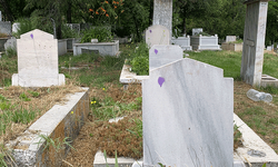 Eskişehir'de mezarlıkta merak uyandıran görüntü