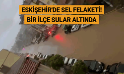 Eskişehir'de sel felaketi! Bir ilçe sular altında