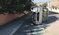 Eskişehir'de kaza! Otomobil yan yattı: Bir yaralı