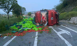 Bozüyük'te korkutan kamyon kazası