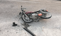 Emirdağ'da motosikletin devrildi 64 yaşındaki sürücü yaralandı
