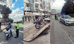 Afyonkarahisar'da motosiklet sürücülerine yapılan denetimde 229 bin 177 tl cezası kesildi