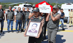 İzmir yangınında şehit düşen Pilot Mehmet Akif Tutuk Eskişehir'e uğurlandı