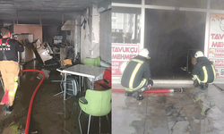 Afyon'da dükkan alev alev yandı