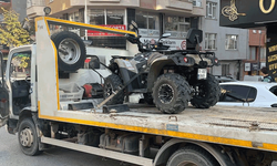 Bilecik'te ATV aracıyla emniyetin önünde drift atan sürücüye 20 bin lira ceza
