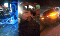 Eskişehir’de yoğun kar yağışı kaza getirdi