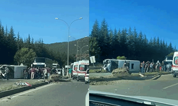Eskişehir'de minibüs kontrolden çıkarak yan yattı: 5 yaralı