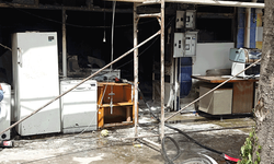 Kütahya'da bir dükkanda çıkan yangın paniğe neden oldu