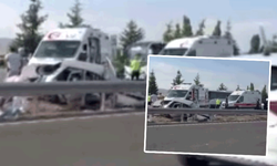 Eskişehir yolunda otomobil refüje çarptı: 2 yaralı