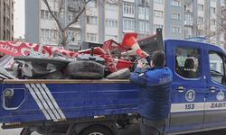 Kütahya'da zabıta şehir merkezinde kaldırım işgali için sıkı denetim yaptı