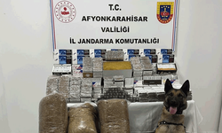 Afyon'da jandarma kaçak makaron ele geçirdi