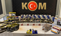 Kütahya'da 2 ev ve 1 işyerinde kaçak tütün ve makaron ele geçirildi