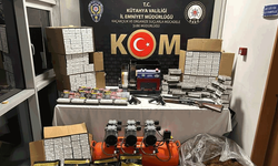 Kütahya'da 81 bin 200 adet makaron ele geçirildi