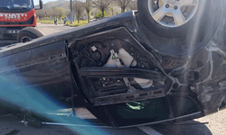 Bilecik'te çarpışan otomobiller takla attı: 1 yaralı