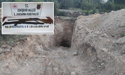 Eskişehir’de kepçe ile kaçak kazıya jandarmadan suçüstü