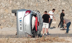 Kütahya'da takla atan aracın sürücüsü yaralandı