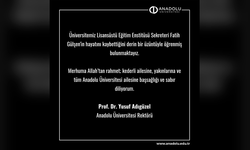 Rektör Adıgüzel’den başsağlığı mesajı