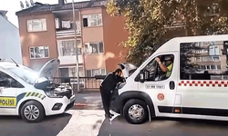 Bilecik'te polis ekiplerinden arızalanan otobüse yardım