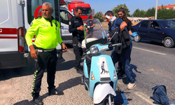 Eskişehir'deki kazada yaralı sürücü kanlar içinde motorundan vazgeçmedi