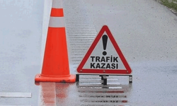 Afyon'da refüje girip bariyerlere çarpan otomobilde 2 kişi yaralandı