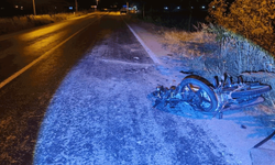 Afyon'da motosiklet sürücüsü kazada hayatını kaybetti