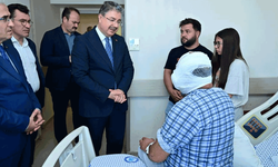 Vali Yılmaz'dan yaralı itfaiyecilere ziyaret