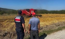 Bilecik'te biçerdöver operatörlerine yangın uyarısı yapıldı