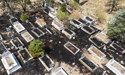 Eskişehir'de mezarlık yangını: Çok sayıda kabir zarar gördü