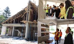 Sazova Çocuk Evi yükseliyor: Başkan Ünlüce çalışmaları yerinde inceledi