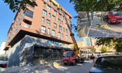 Eskişehir’de kahve dükkanının üzerine bina parçaları düştü
