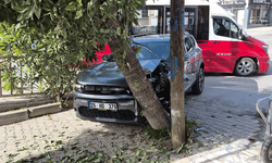 Eskişehir'de otomobil önce dolmuşa, sonra ağaca çarptı