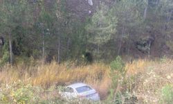 Kütahya'da dere yatağına devrilen otomobilin sürücüsü yaralandı