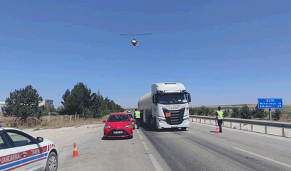 Eskişehir'de sürücülere havadan ceza yağdı