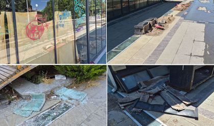 Eskişehir’de Hatboyu Caddesi’ni vandallar talan etti